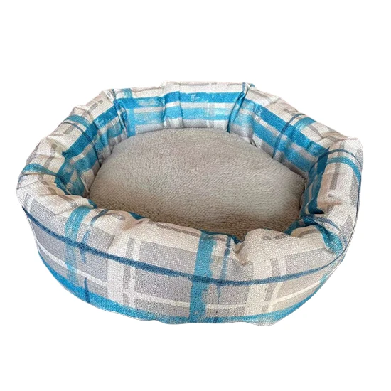 
Printed canvas square pet bed calming dog beds eco friendly pet bes 
