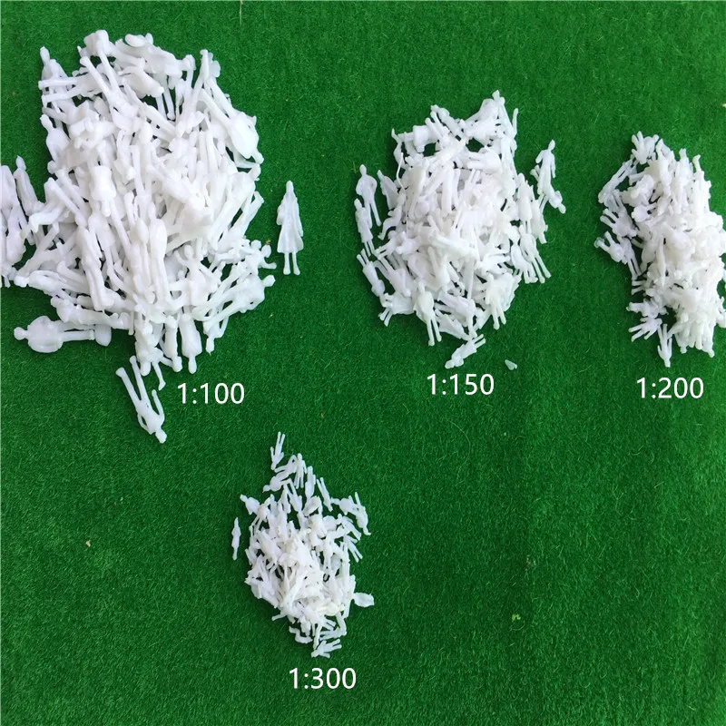 Model Train Railway Different Poses 1/100 N 1/200 1/300  Scale Standing Unpainted WhiteFigures People