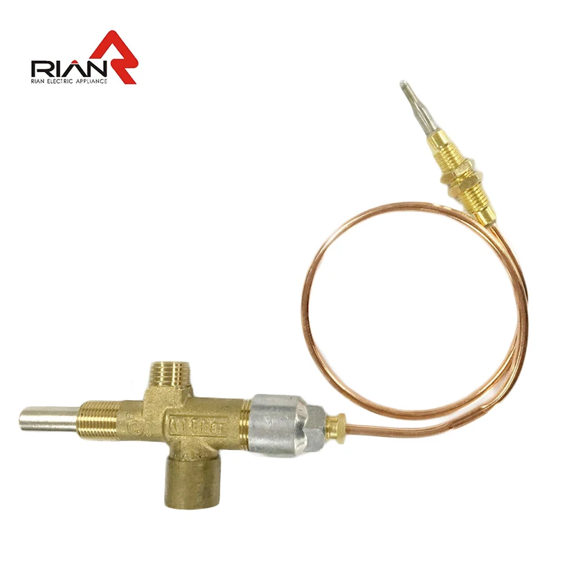 burner gas heater control valve with internal magnet safety valve