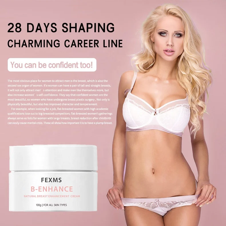 Wholesale FEXMS Herbal Big Boobs Enhancer Lifting Tightening & Firming Big Breast Enlargement Cream 100ml