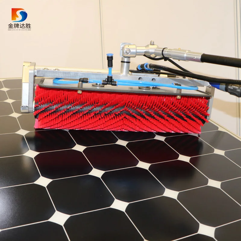 Electric Solar Panel Cleaning Machine Dry Cleaning Solar Panel Rotating Brush