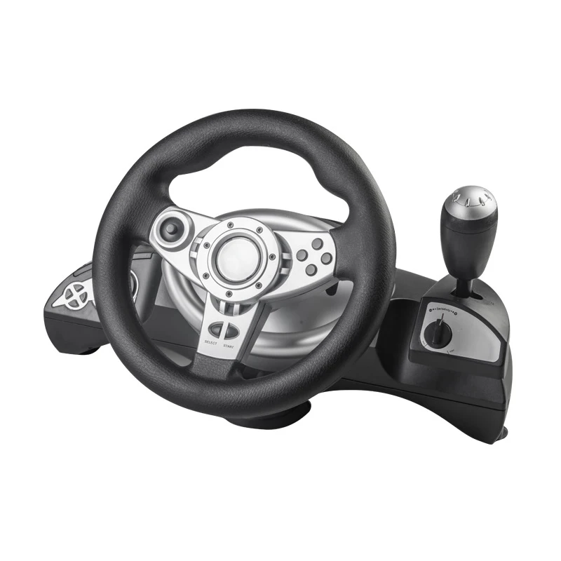 Volantes y pedales de jeu ps4 usb video game accessories ps3 vibration car racing steering wheel for volant de course pc