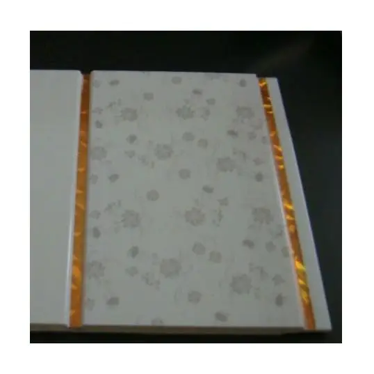 Printing surface PVC ceiling with groove and golden lines