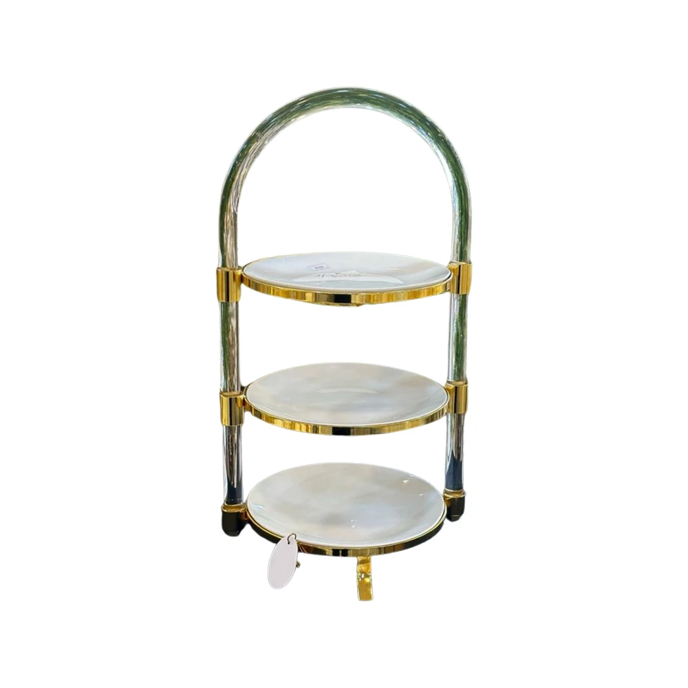OEM/ODM Home Decoration Arabic Luxury Dry Fruit Tray Metal Dessert Dish Turkish Gold Dried Nuts Plates with Lid