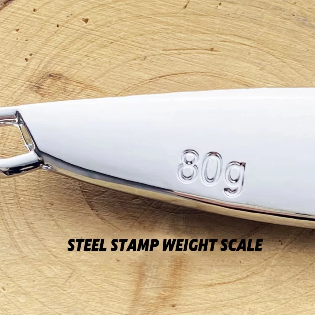 Deep-Sea Slow-Shaking Iron Plate Lead Fish8 7g-80g Zinc Alloy Feather Three-Hook Jigging Lure Spanish Mackerel Cod Bait
