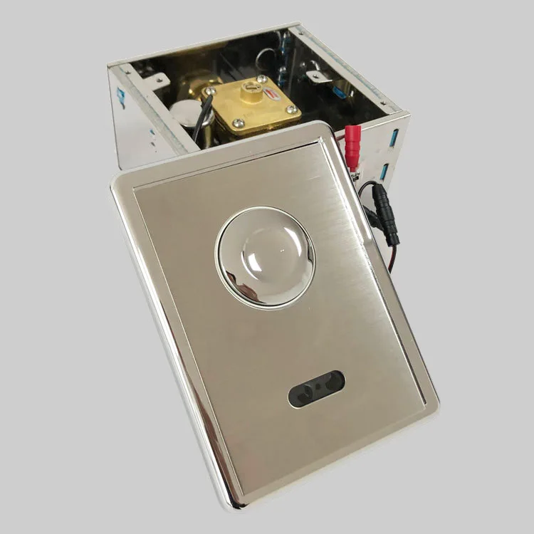 CE Non-contact Squatting Pan Flush Valve Dual Used Manual Pressing And IR Sensor Automatic Hand Free WC Flusher Valve