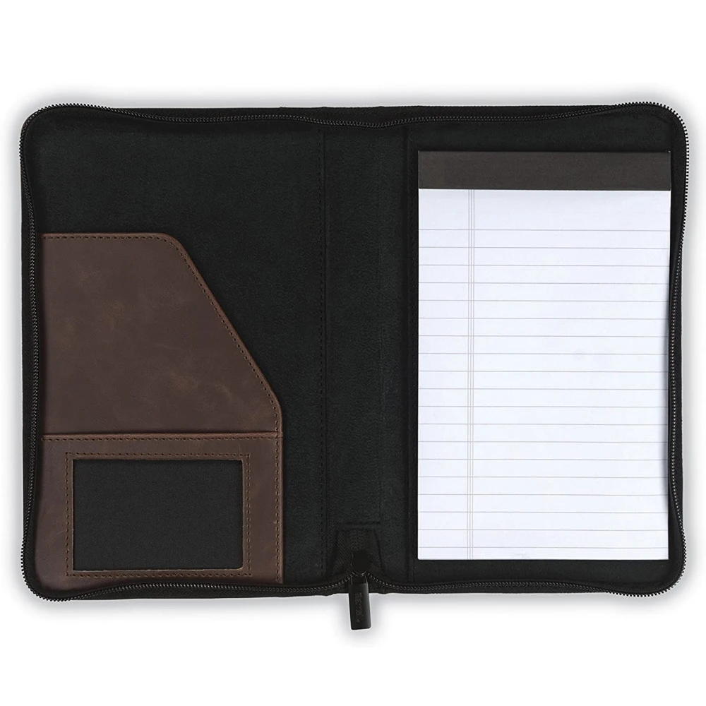 Padfolio/Portfolio Binder, Mini Padfolio Portfolio Binder 5 x 8 Legal Writing Pad, A5 Document Organizer Folder