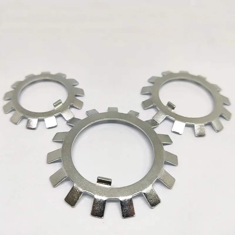 Custom Carbon Steel Tab Shaft External Tooth Washer Spring Lock Washers