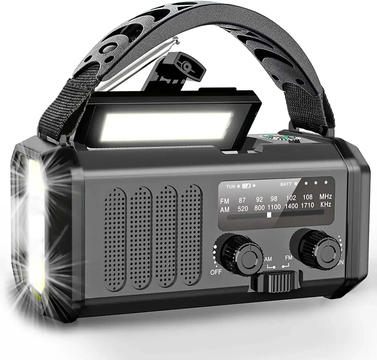 New Camping 10000mAh Solar Hand Crank dynamo AM FM NOAA Radio Emergency Portable Weather Radio with Reading Lamp