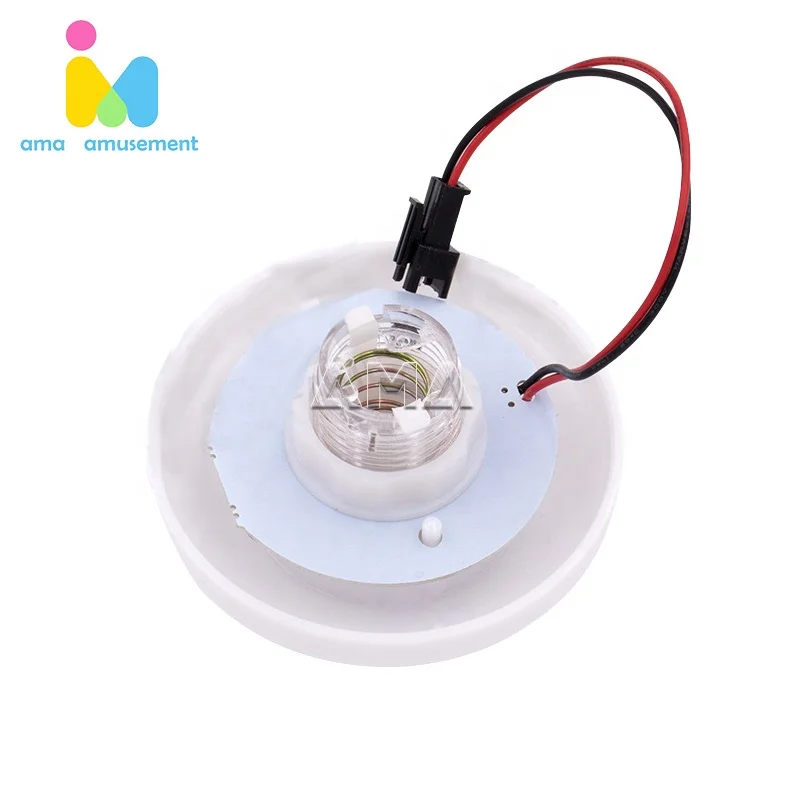 AMA Big round UFO RGB flashing illuminated push button Doll machine LED button Colorful arcade LED button