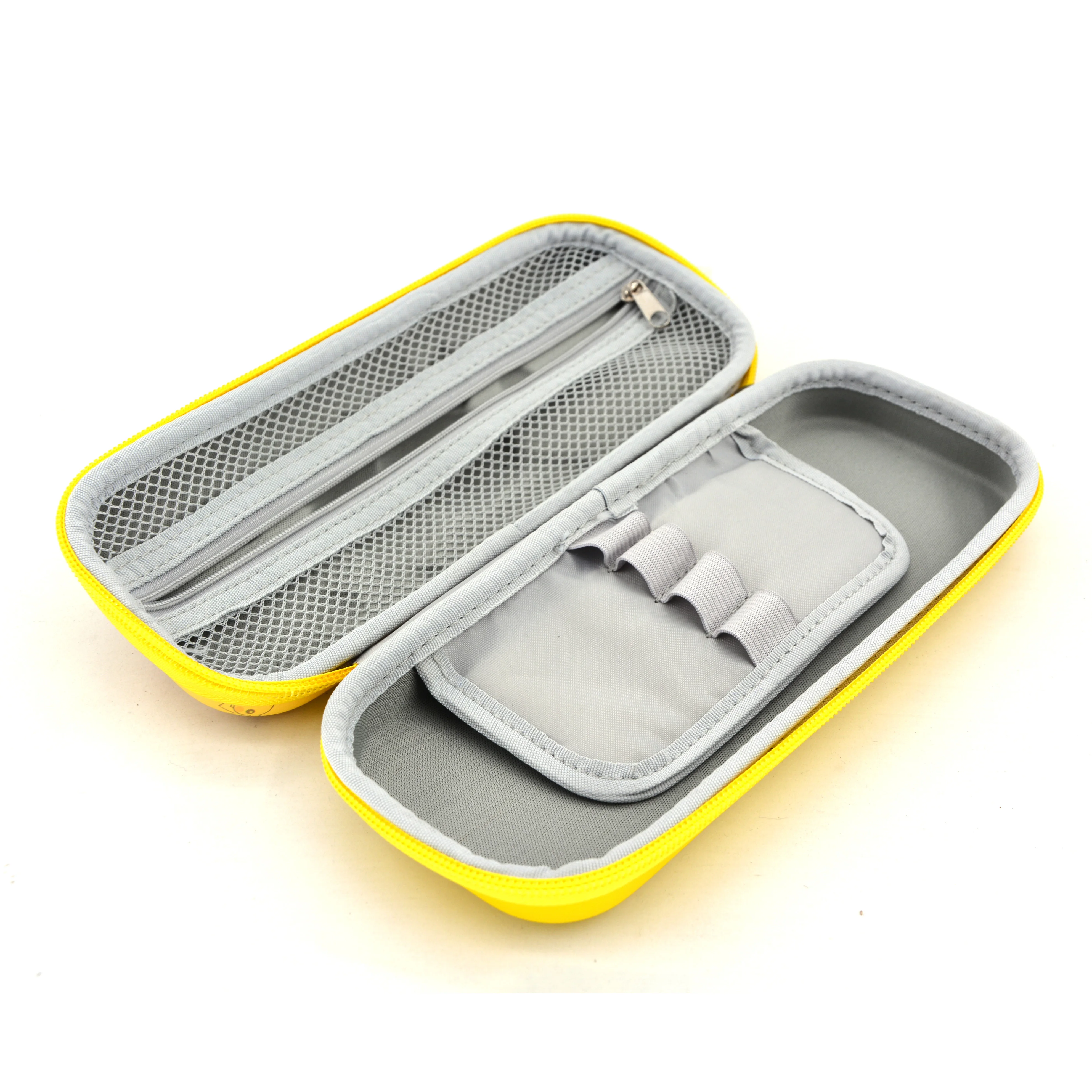 Cheap Wholesale Kids Cute Pencil Cases Yellow Pu Pencil Case For Children Anime Characters Pencil Case