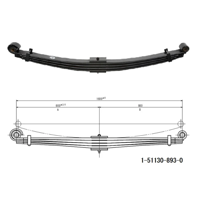 Japanese High Quality Steel Parabolic Trailer Suspension Leaf Spring