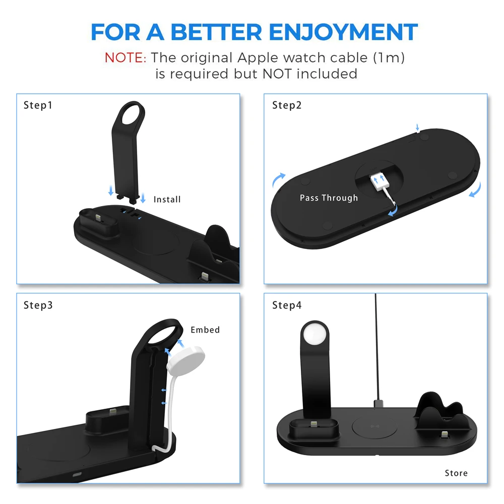 hot products top 20 amazon best sellers private label 5 in 1 multi charger station Wireless Quick Charging Fast Charger Pad