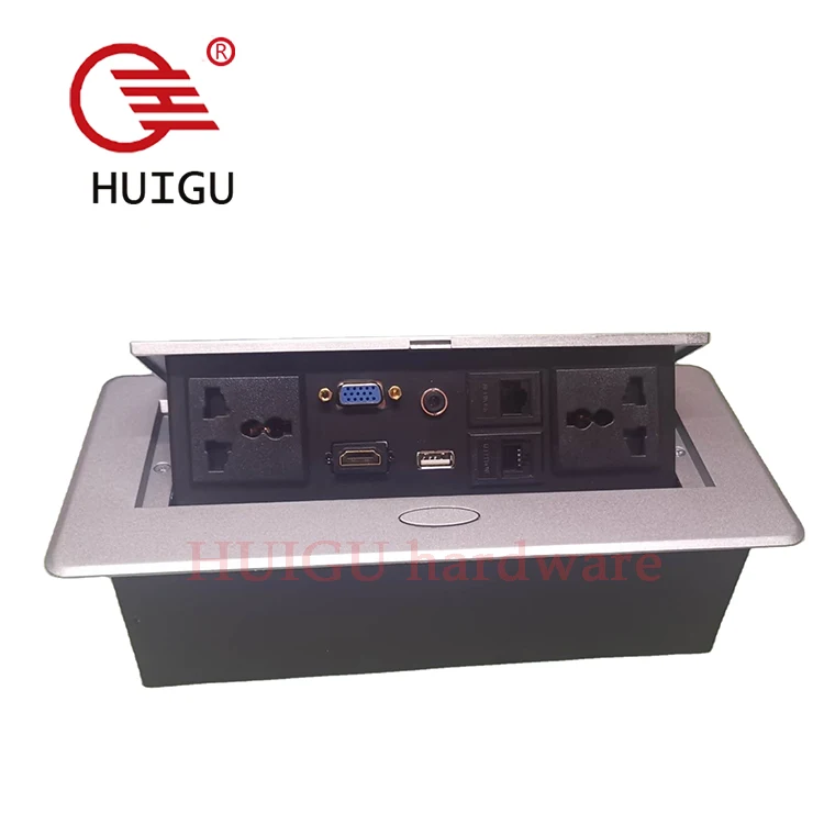 Hidden Pop Up Outlet table top Socket for conference room use for office
