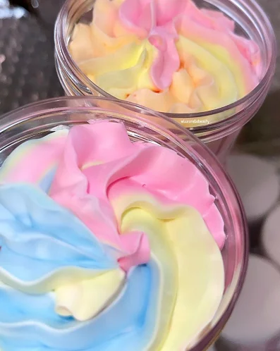 Ice Cream Whipped Body Butter Private Label Moisturizer Pure Skin Lightening Foam Fruit Rainbow Ice Cream Whipped Body Butter