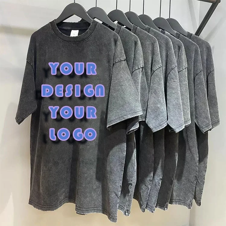 Qingzhihuo T-shirt print oversized t shirt graphic cotton vintage acid wash hip pop streetwear men tshirt