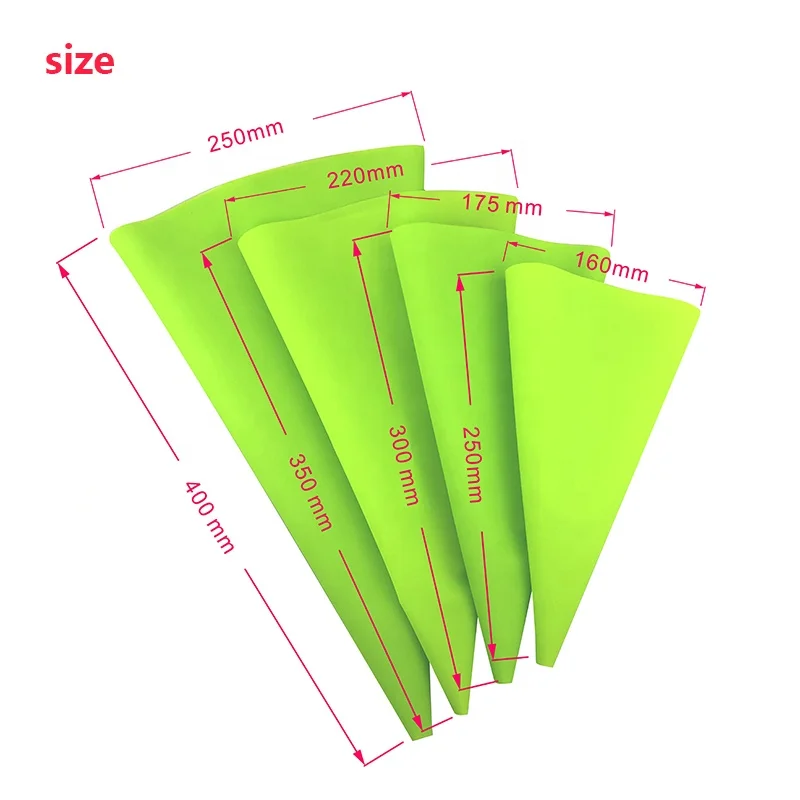 Colorful Reusable 4pcs Icing Bag Set Cake Tools Decorating Baking Cookie Pastry Bag