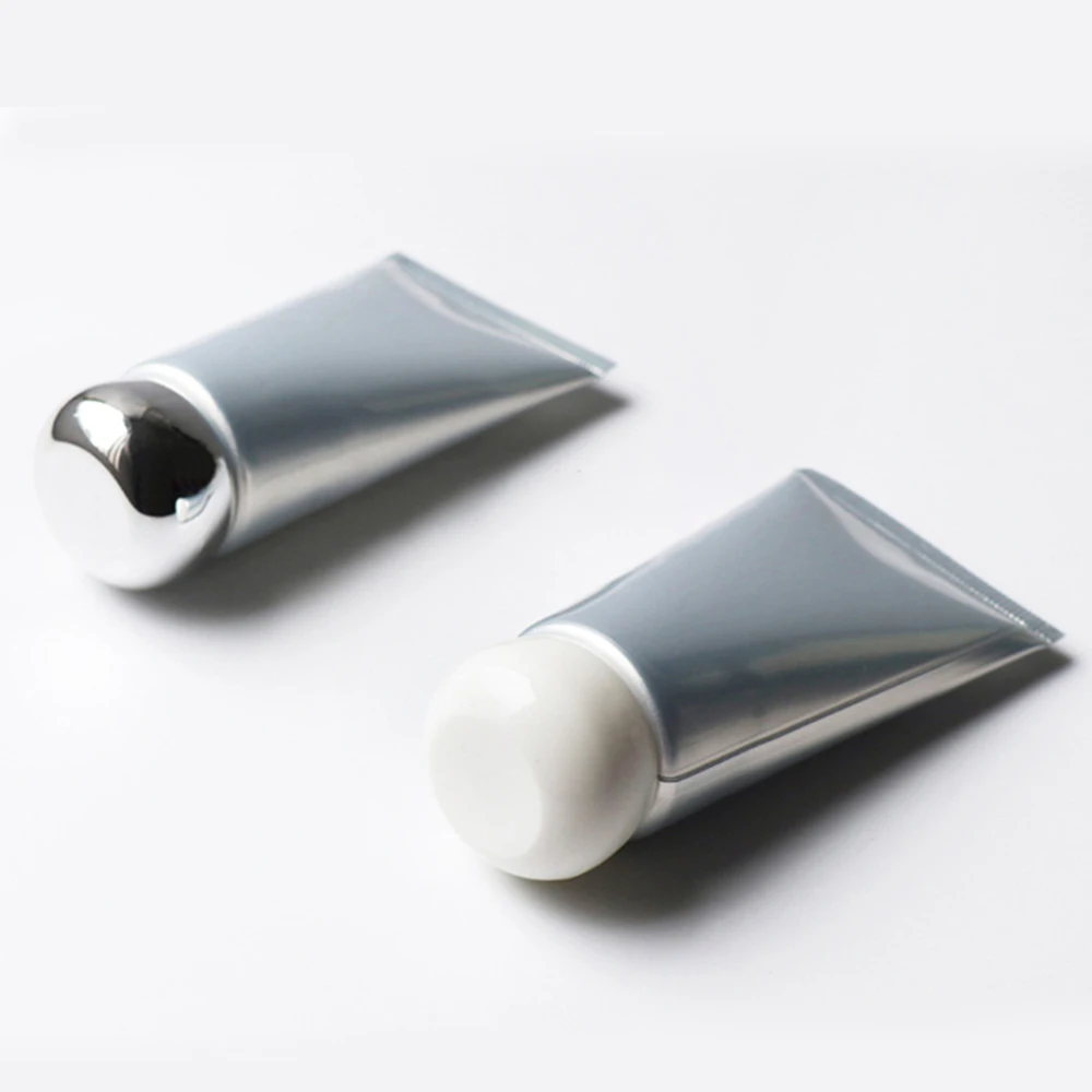 Popular 2024 cosmetic aluminum tubes primer base squeeze tube hand cream facial cleanser lotion tubes