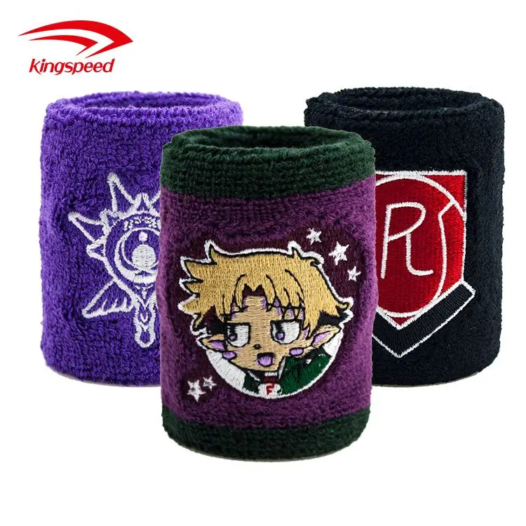 Bulk Cheap cotton terry Towel youth elastic fitness golf sports basketball wrist band sweatband for women men kids girls