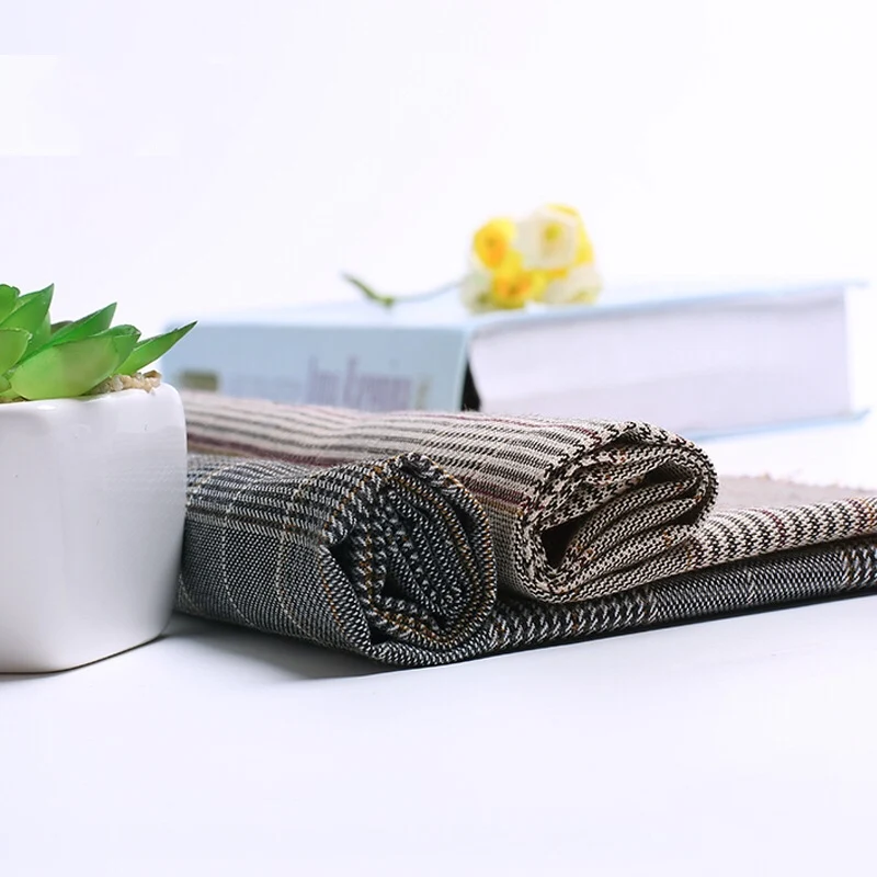 High-end suit fabric yarn-dyed plaid viscose polyamide elastane fabric