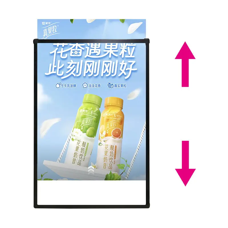 HLY slim A2 A3 A4 LED Backlit frame Movie Poster Wall Mounted desktop stand steel Modern Aluminum Alloy Advertising Light Boxes