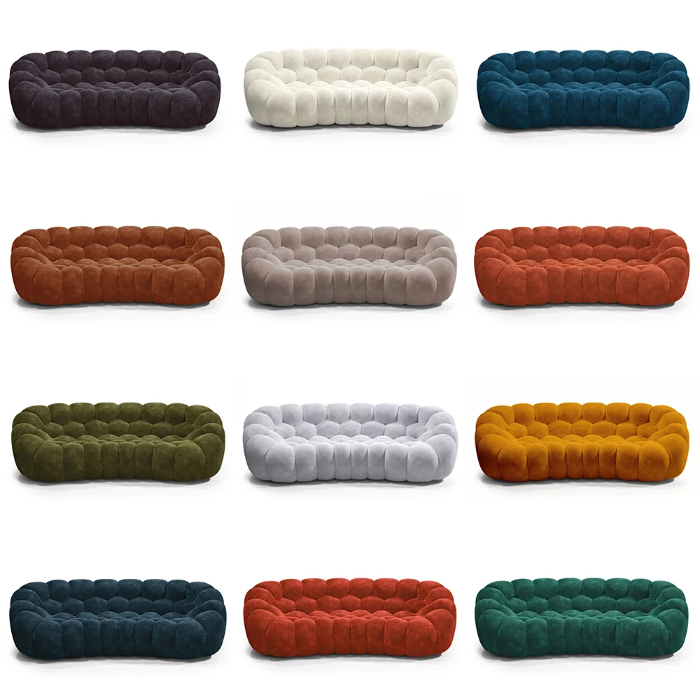 leisure red velvet fabric upholstered sofa set furniture luxury living room comfort velvet sofa