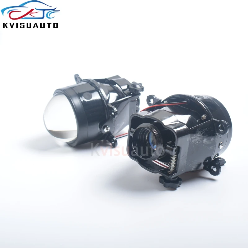  CQL kvisuauto 12V 35W 3 дюймов D2H H11 ксеноновый Ближний и Дальний свет Противотуманные лампы проектора-голубые линзы в золотистой оправе с дальний