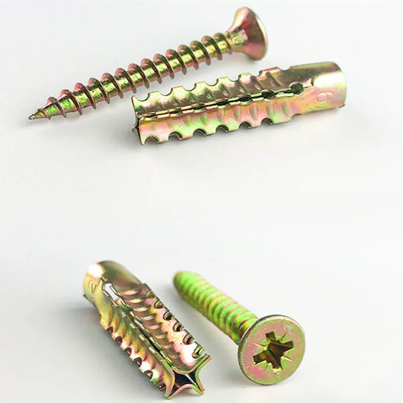 Factory sales Yellow zinc plated high carbon Steel Anchor for Aerated concrete Christmas Tree Anchors Universal metal anchor