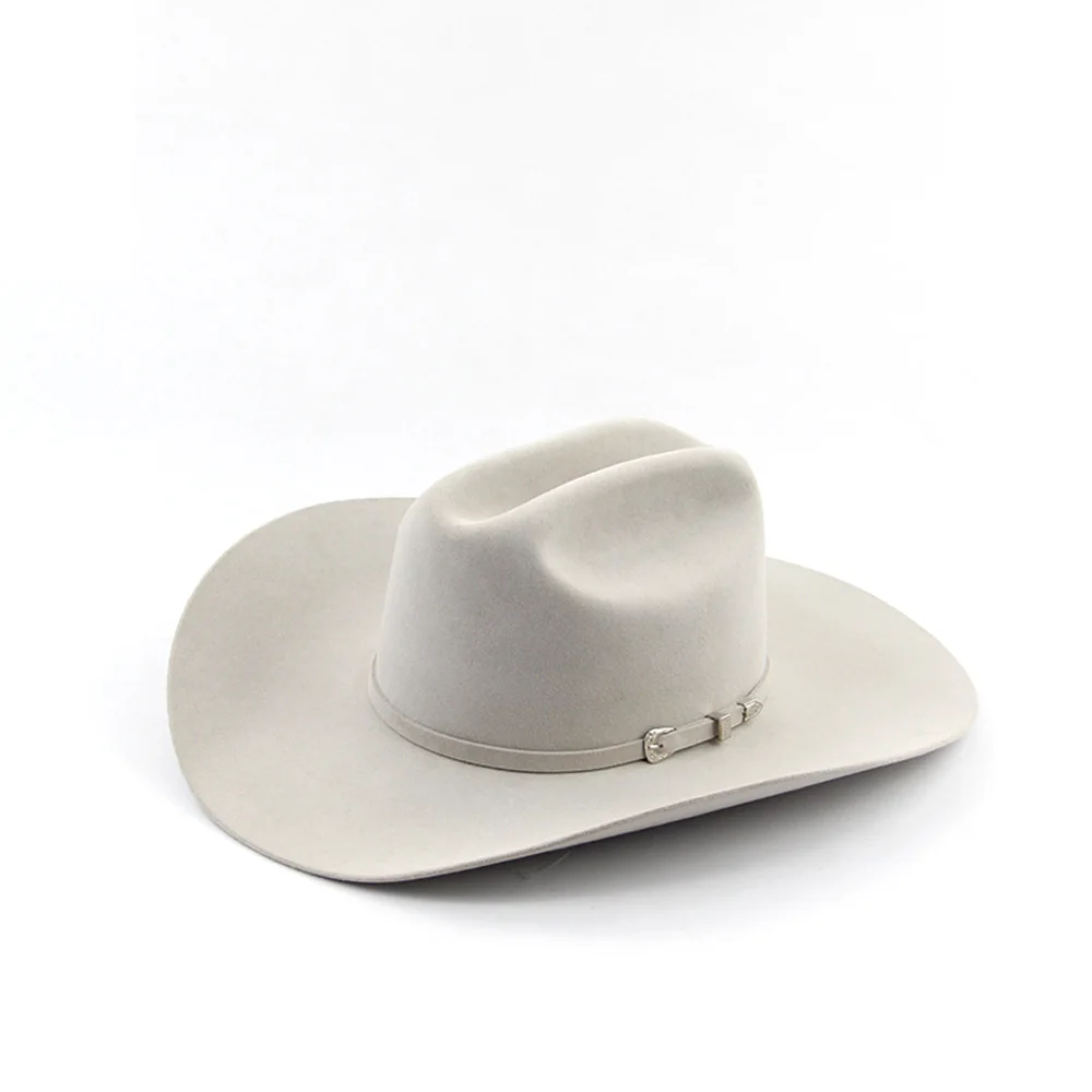 LIHUA New Arrival  Classic OEM  Wholesale Cowboy Men Hats 100% Rabbit Fur Felt Hats Western Men Hat