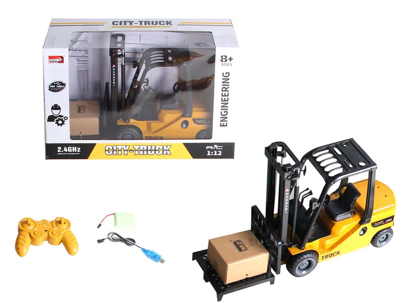 Remote Control Construction Truck Electric Forklift Toy Model 2.4G 5 Channels RC forklift Toy