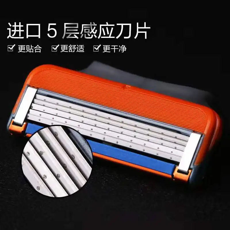 4 Pack Wholesale Price High Quality Five Shaving Razor Blades and Razor Blade Cartridge Refills