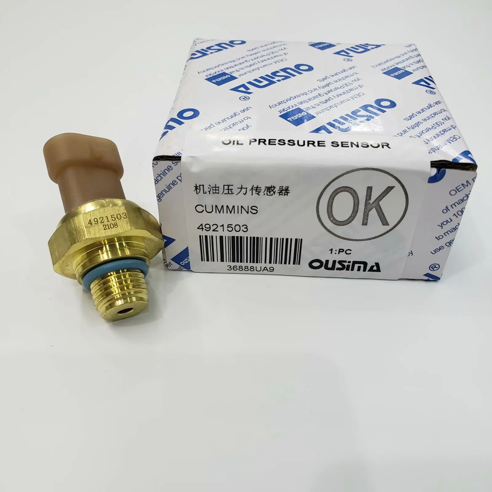 Excavator machinery parts oil pressure sensor 4921503 for cummins
