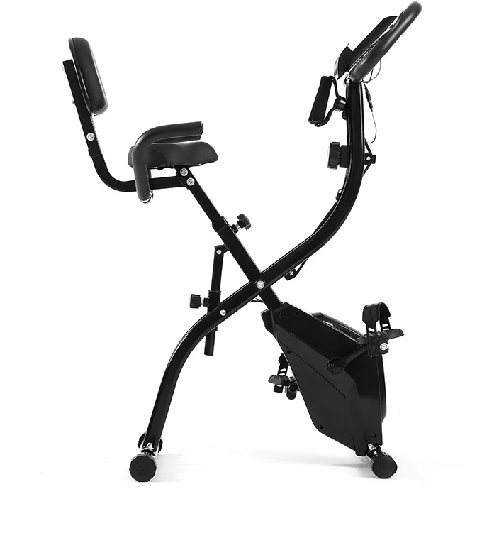 Promotional customized foldable magnetic upright exercise bike with tablet stand fitness indoor exercise bike X-bike