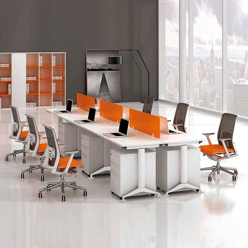 Modern Design Office Furniture Melamine Wood Office Workstation 2 4 6 People Ergonomic Office Computer Workstations