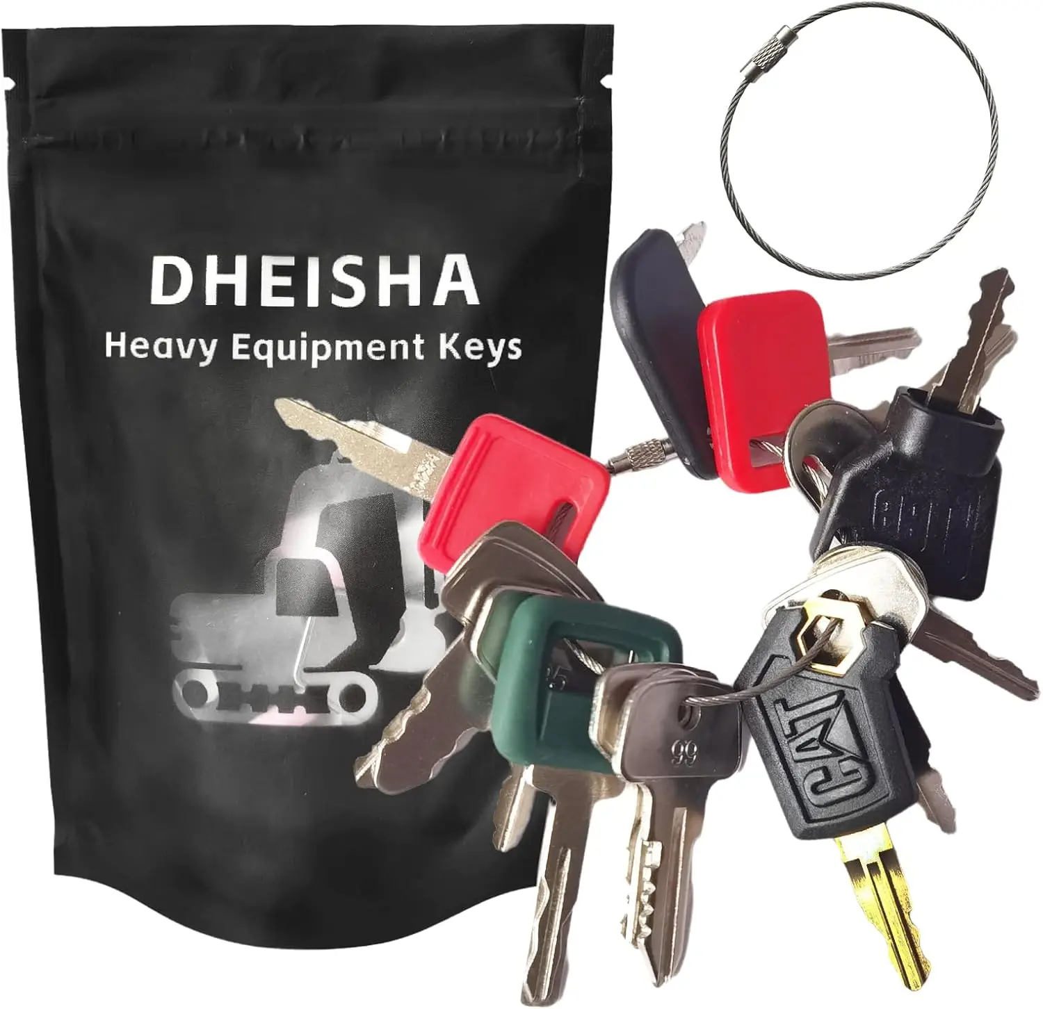 Heavy Equipment Universal Ignition Key Set - 15 Keys, Fits Excavators, Loaders & More