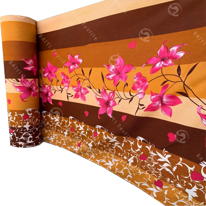 Factory supply customization bedding set new arrival pigment disperse printed polyester cotton microfiber bed sheet fabric