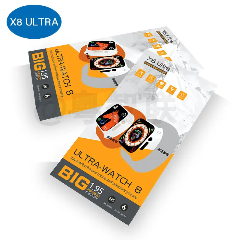 Cheap X8 Ultra Smartwatch 1.95 Inch HD Full Screen Magnetic Charging BT Music Call NFC Smart Watch 8 Series X8 Ultra Watches