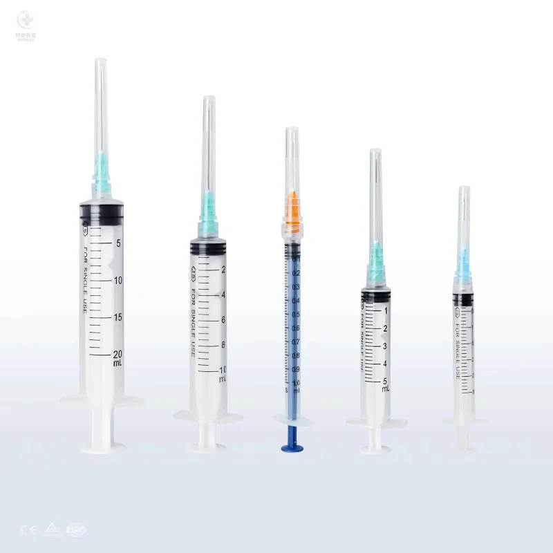 CE/ISO certified 1ml 2ml 3ml 5ml 10ml 10ml 20ml 50ml Stainless steel disposable syringe