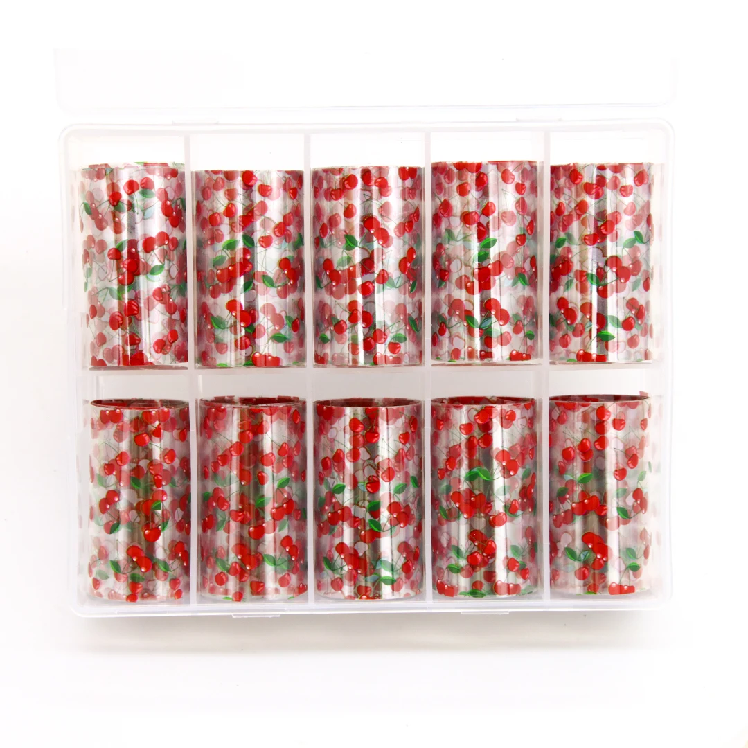 Summer New Fruit Cherry Nail Art Stickers Cute Cartoon Nail Decal Sticker Nail Decoration