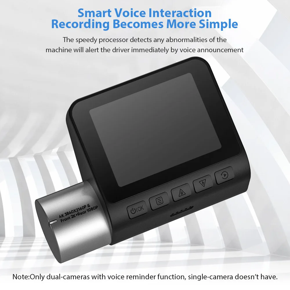 4K 2160P  1080P WIFI Dual Lens Car Cameras Dvr Recorder 2K Front andRear Lens Night Vision Vehicle Black Box GPS Car Dash Camera