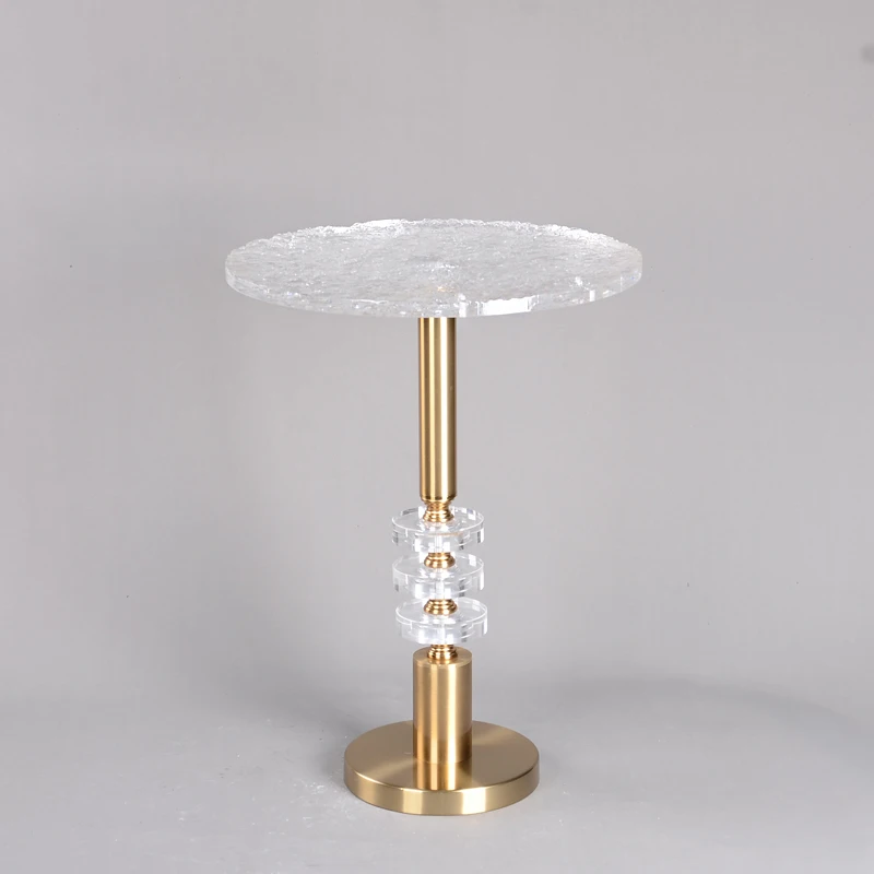 Acrylic Creative Transparent Sofa Side Crystal Base Small Round Coffee Modern Minimalist Bedside Accent Table