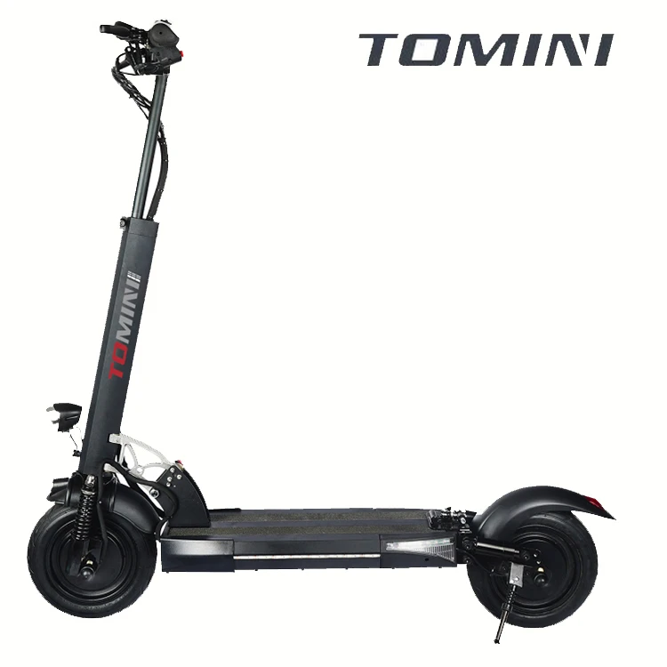 Tomini Dual motor 10 inch fat tire 60 km/h fast speed electric scooter 1000w 48v folding scooters