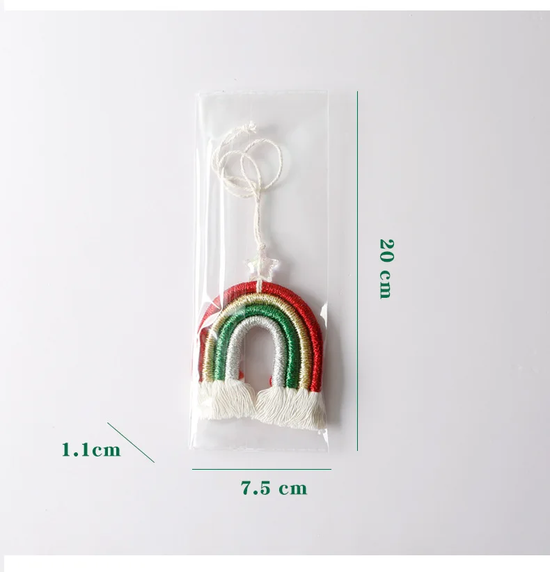 2024 New Design Christmas Rainbow Ornament Rainbow Wall Hanging Decor Pendant Handmade Cotton Car Air Freshener