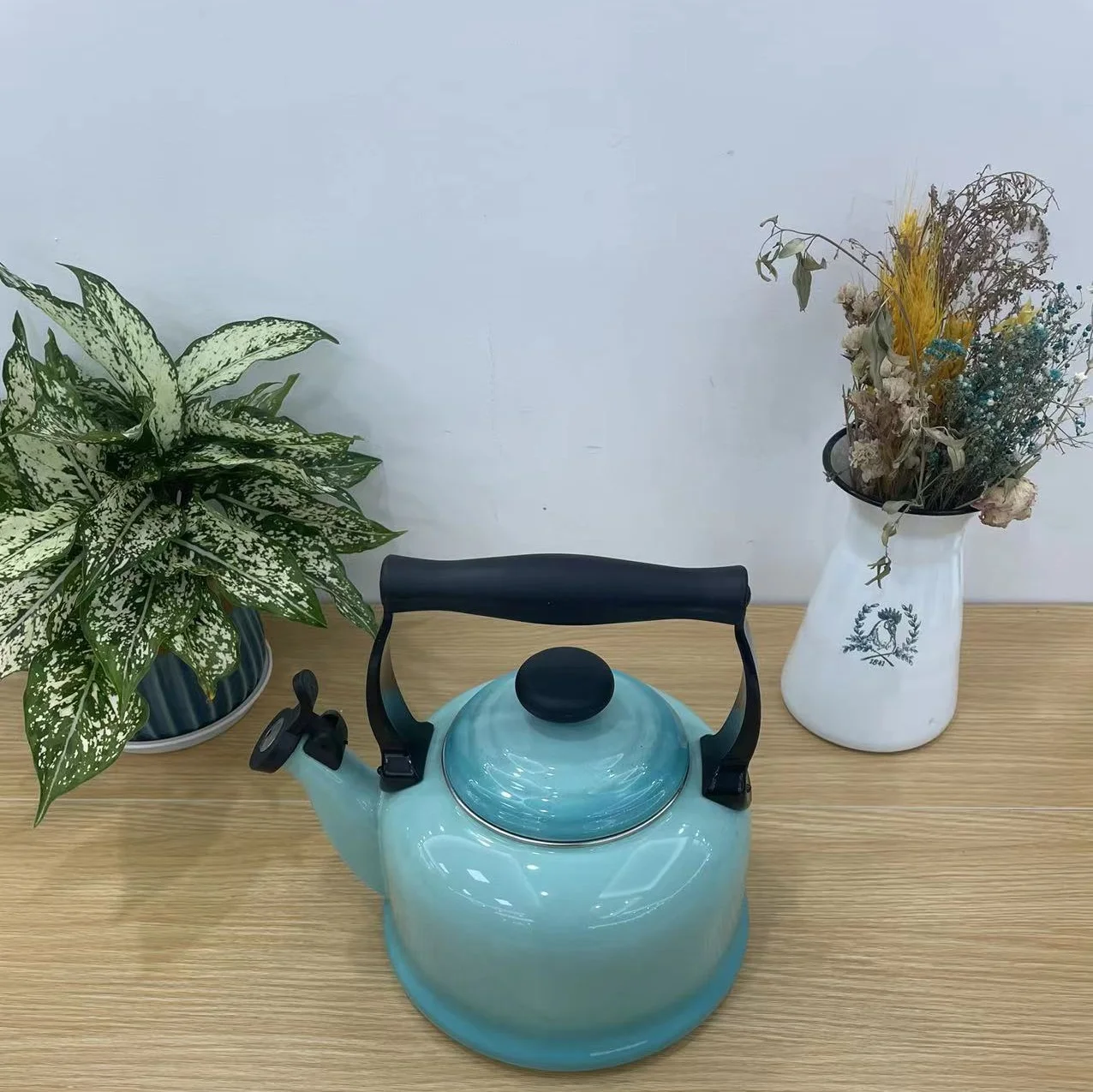 Новое поступление эмалированный чайник со свистком из нержавеющей стали