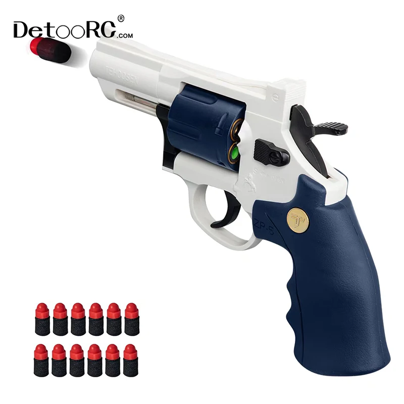 Detoo Stem Gun toys for kids funny educational 2022 new design imitation gun plastic and matel toys gun with soft bullet