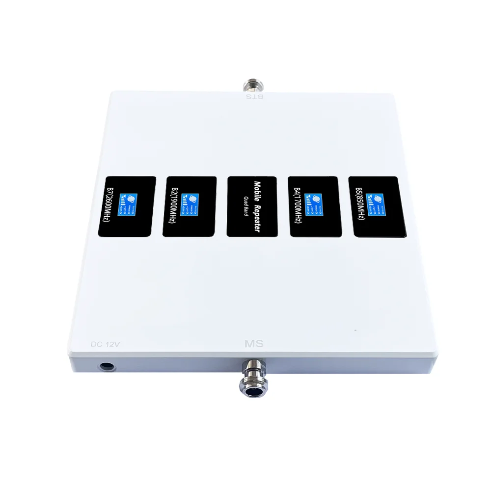 Factory Low Price 4-Band Phone Signal Booster Mobile Network Repeater  850 1900 1700 2600Mhz For North America And South America