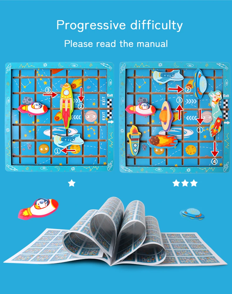 New Hot Sale  Wooden Star Trek Lost in space  Mobile  maze game for child