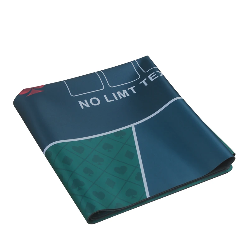 custom waterproof factory directly good quality luxury gambling texas cards playing board game black mat pad
