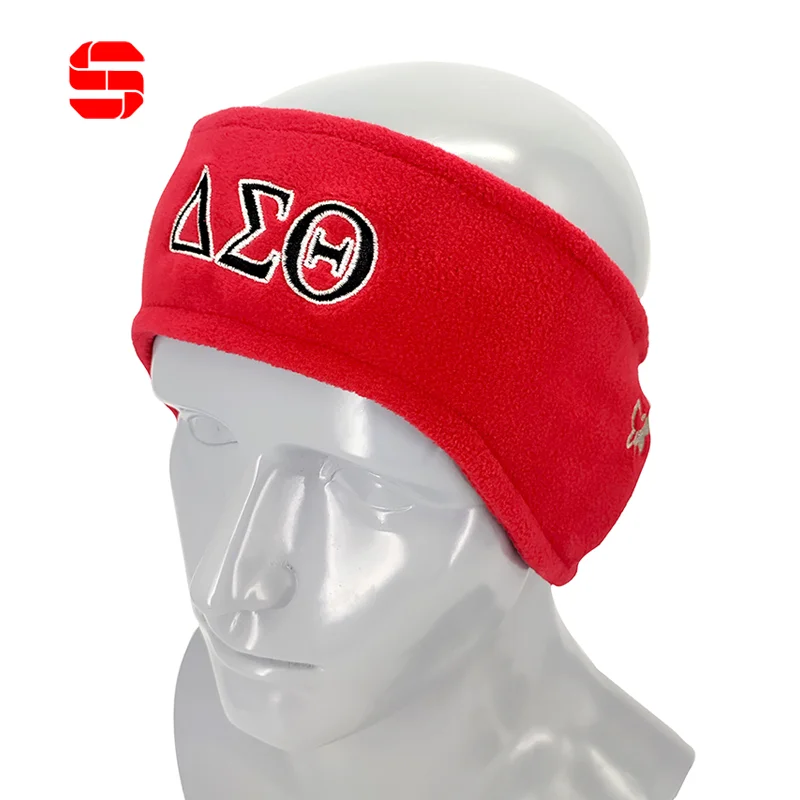 Оптовая продажа, зимние наушники для бега, повязка на голову для девочек с вышивкой и логотипом, обогреватель для ушей