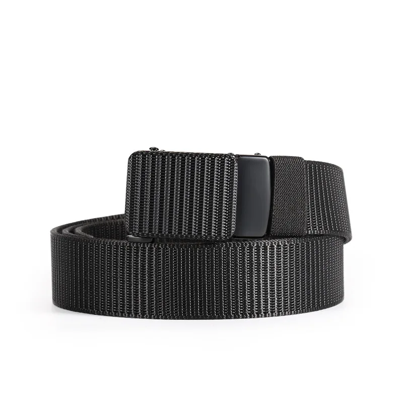 Wholesale New Arrival Comfortable Quick Release Tank Pattern Automatic Buckle Polyester Web Belt for Young People Hiking Camping